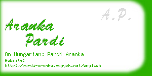 aranka pardi business card